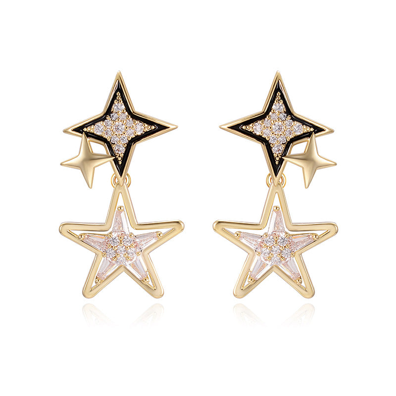 Star Diamond Cascade Earrings