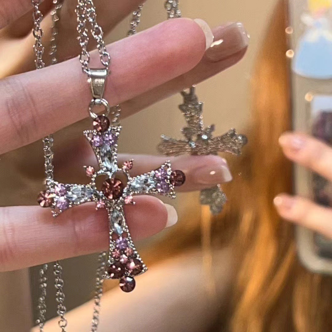 “The Empress” Cross Rhinestone Pendant