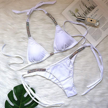 Crystal Embellished Bikini Set