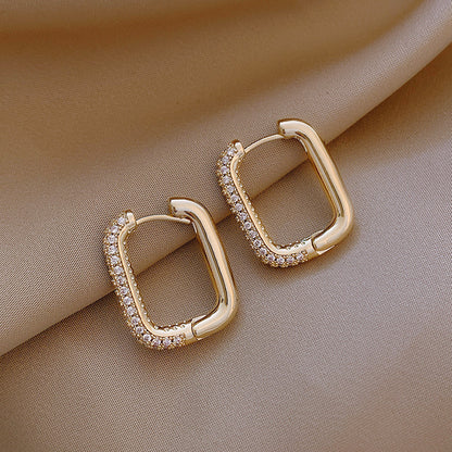 Gold Plated Classic Crystal Hoop