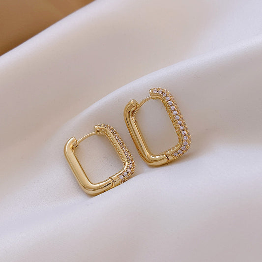 Gold Plated Classic Crystal Hoop