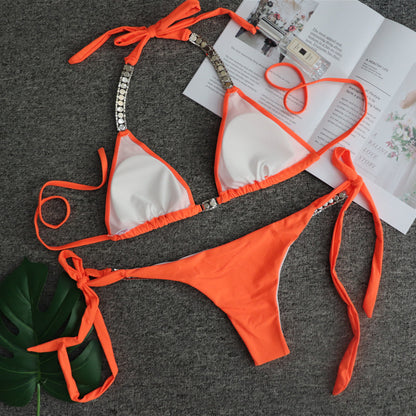 Crystal Embellished Bikini Set