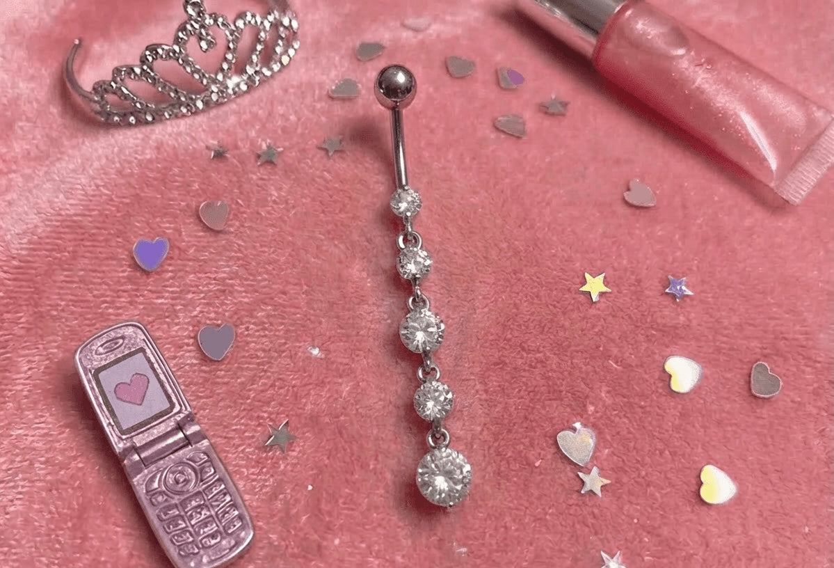 “Krystal” Rhinestone Navel Ring