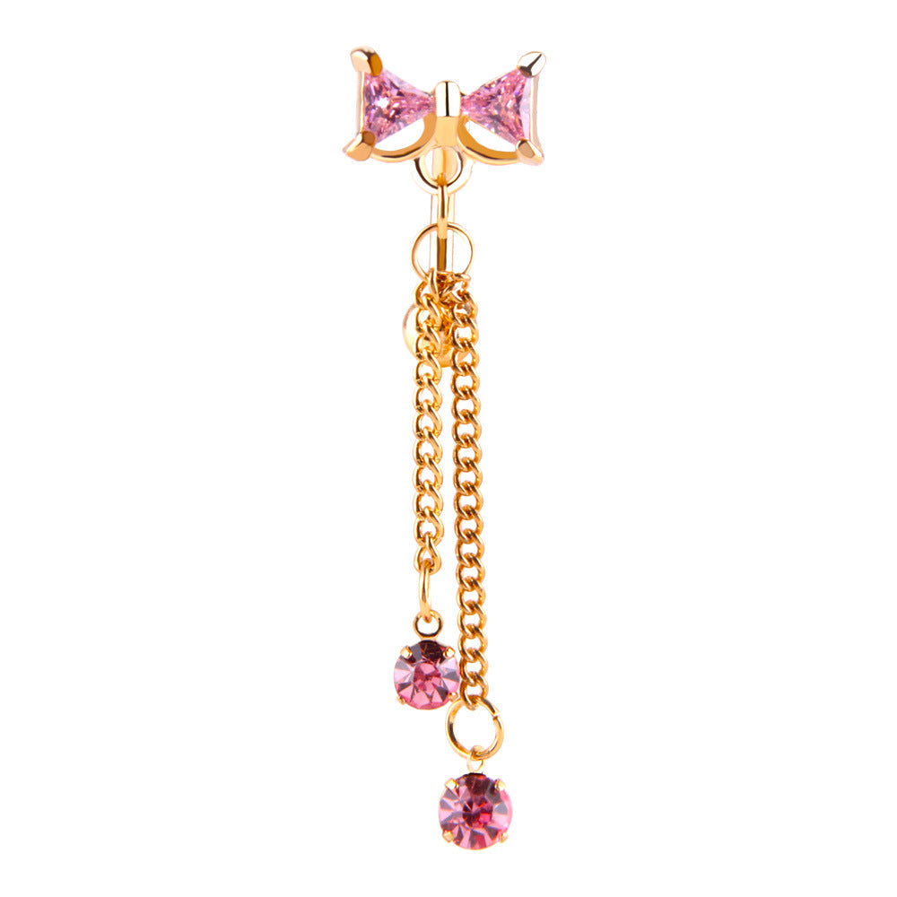 “Blair” Dangle Crystal Navel Ring