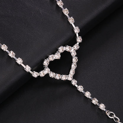 Whale Tale Rhinestone Heart Waist Chain