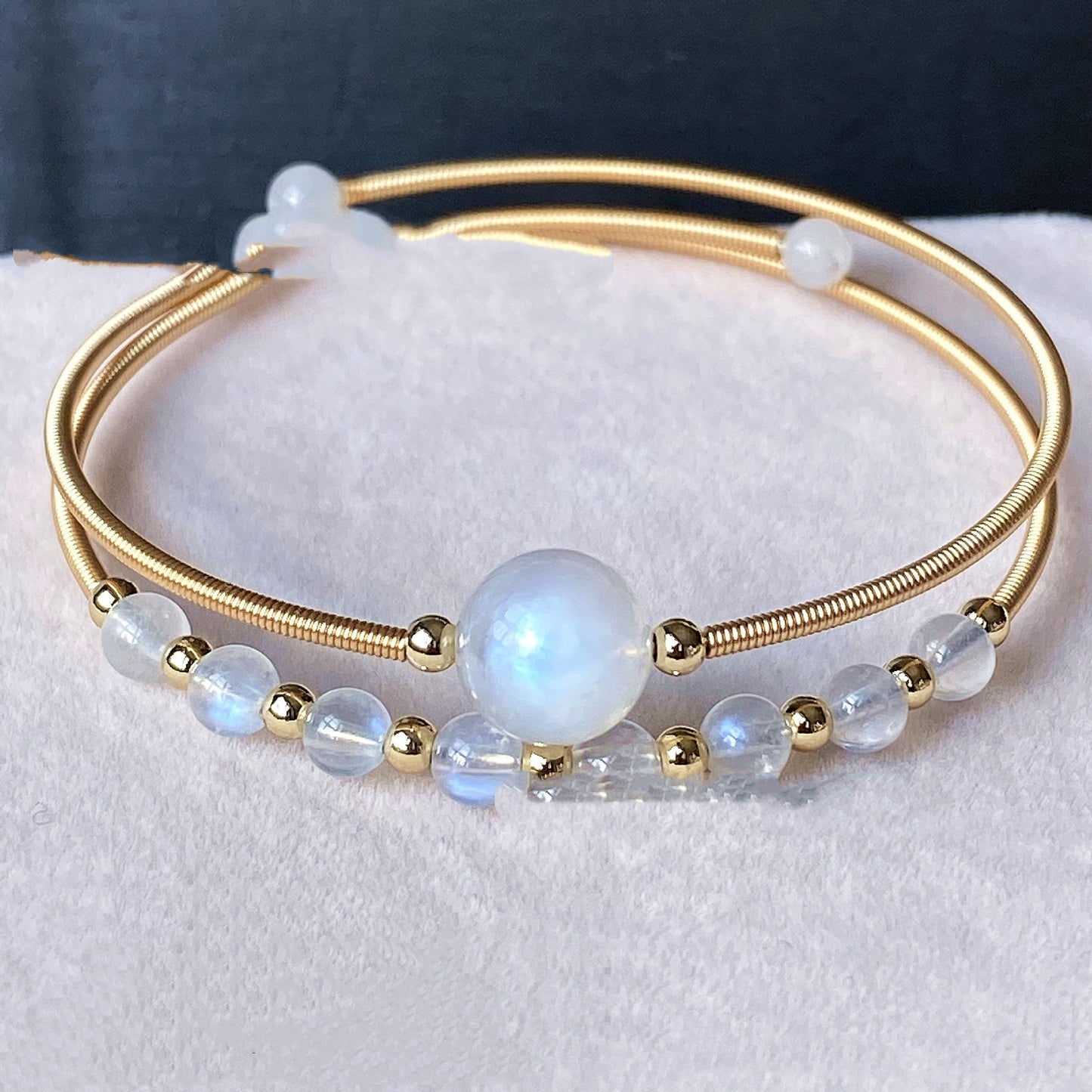 Moonstone Amethyst Freshwater Pearl Bracelet