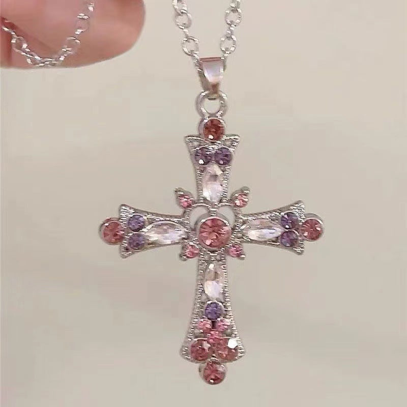 “The Empress” Cross Rhinestone Pendant