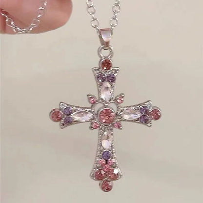 “The Empress” Cross Rhinestone Pendant