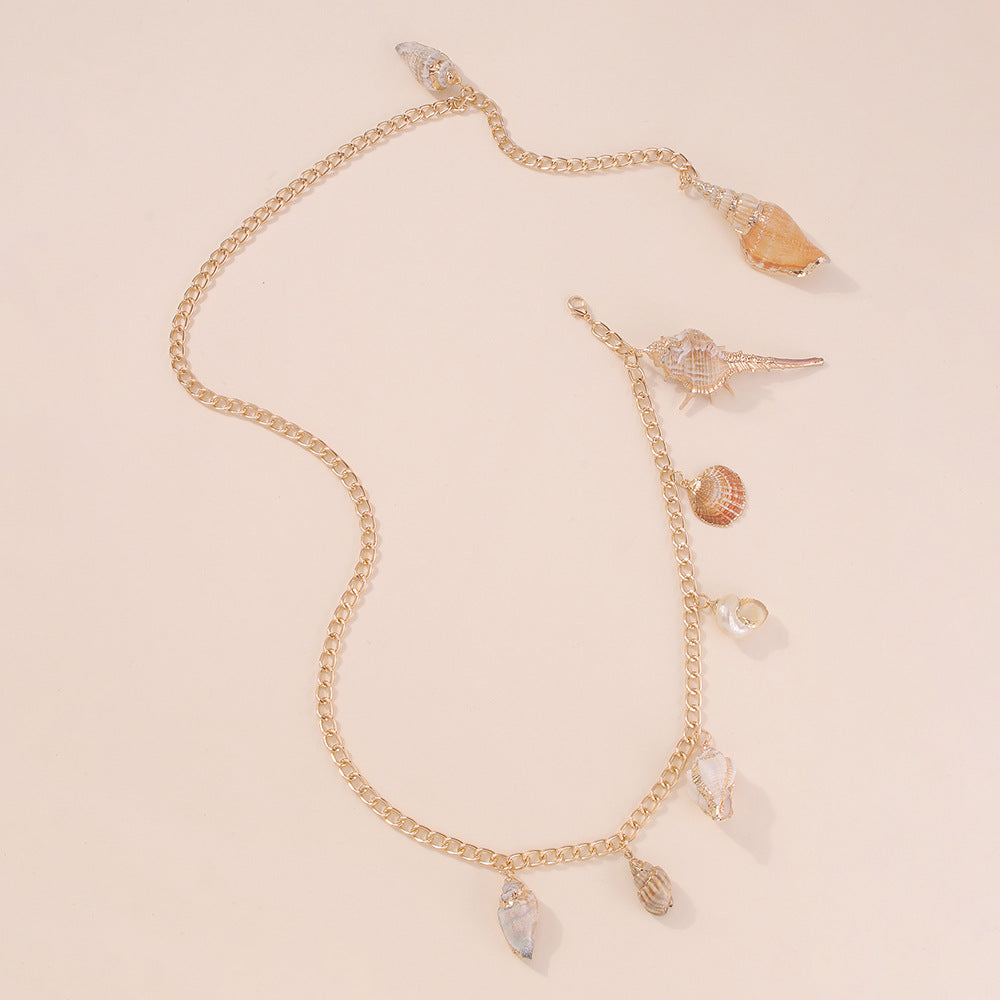 Aphrodite Shell Evil Eye Waist Chain
