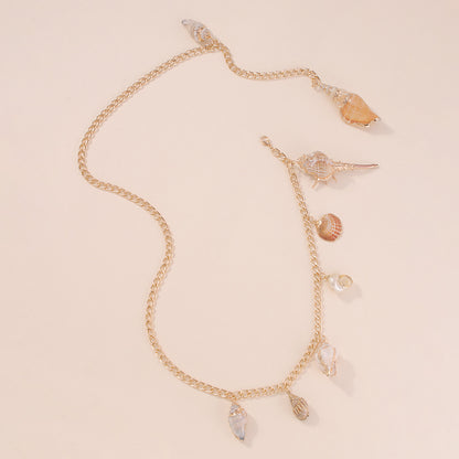 Aphrodite Shell Evil Eye Waist Chain