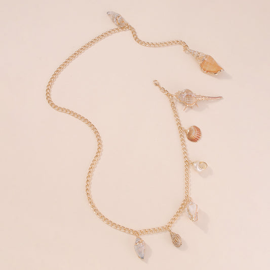 Aphrodite Shell Evil Eye Waist Chain