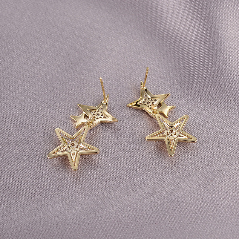 Star Diamond Cascade Earrings