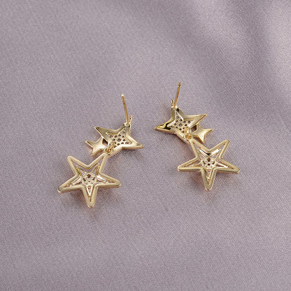 Star Diamond Cascade Earrings