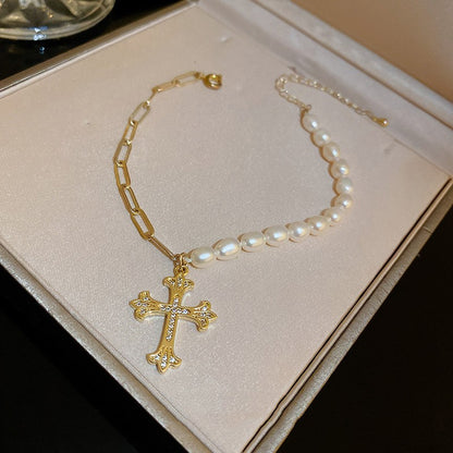 Semi Precious Crystal Love Pearl Bracelets