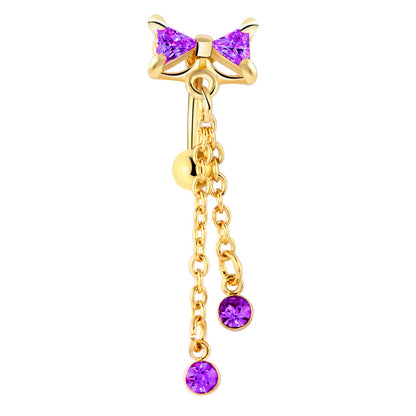 “Blair” Dangle Crystal Navel Ring