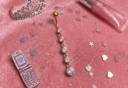 “Krystal” Rhinestone Navel Ring