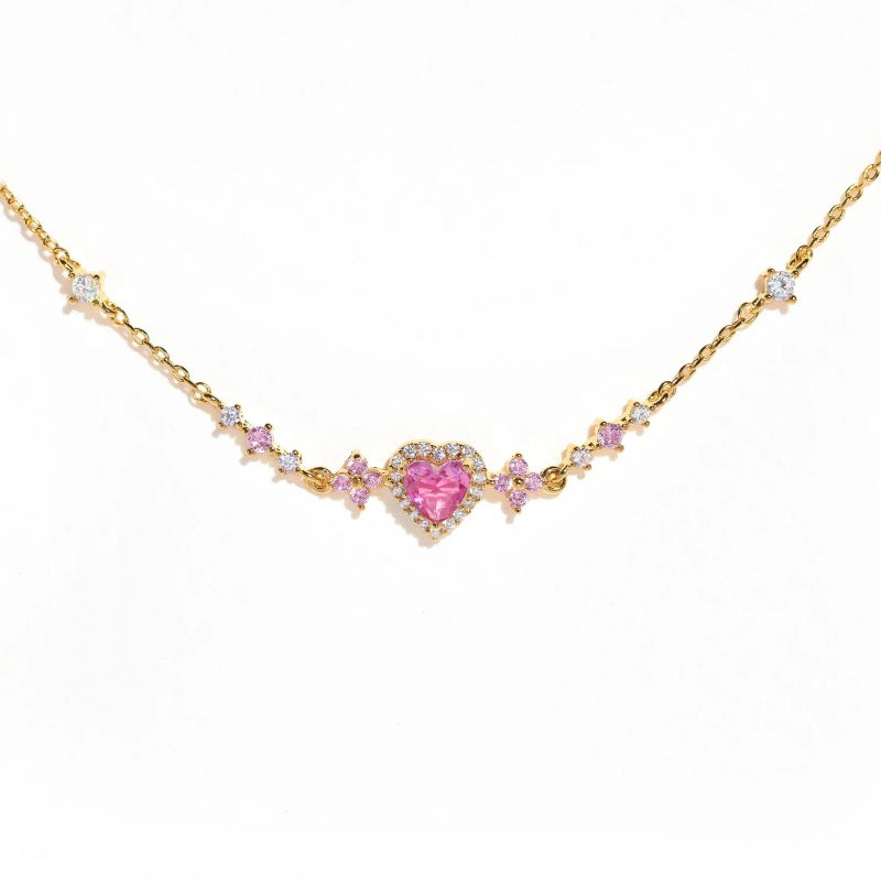 Gold Plated Bow Heart Crystal Rhinestone Bracelet