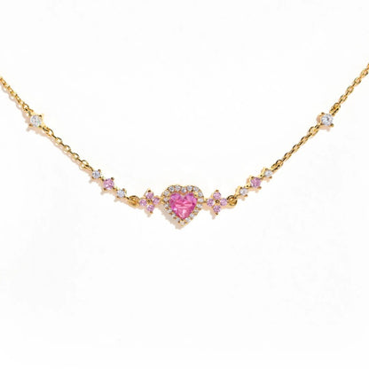 Gold Plated Bow Heart Crystal Rhinestone Bracelet