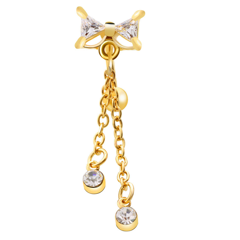 “Blair” Dangle Crystal Navel Ring