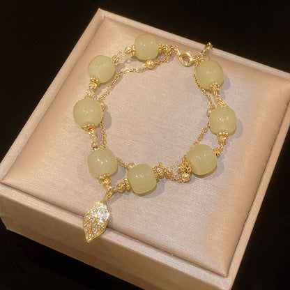 Semi Precious Crystal Love Pearl Bracelets