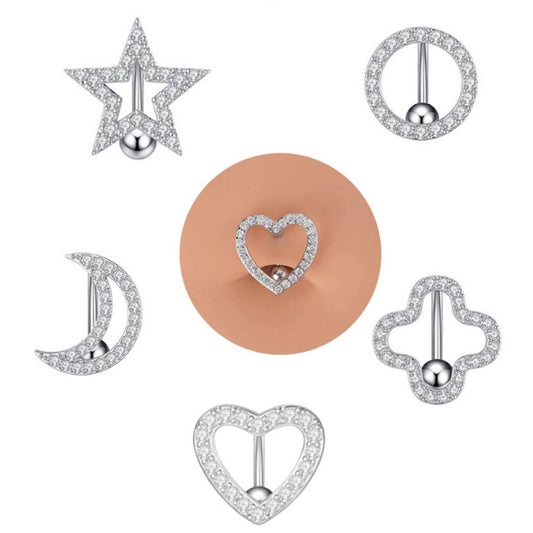 Shaped Bling Navel Ring