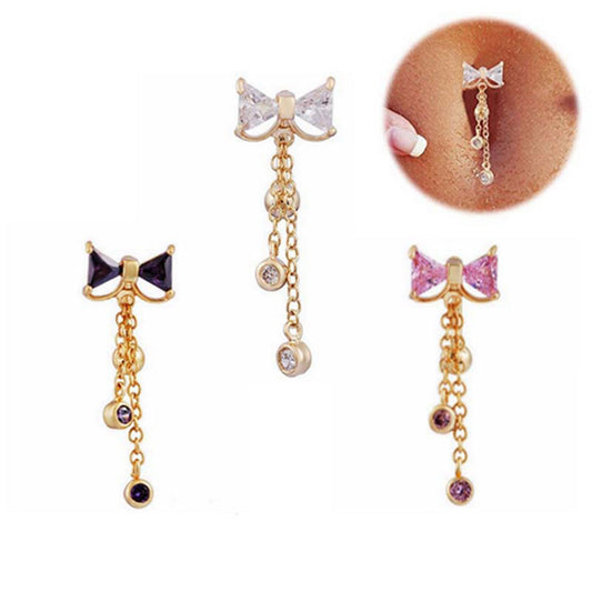 “Blair” Dangle Crystal Navel Ring