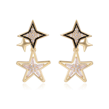 Star Diamond Cascade Earrings